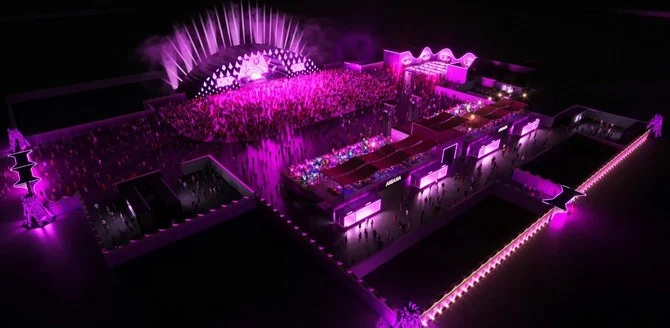A rendering of the purpose-built Al Rihla stage. (Supplied)