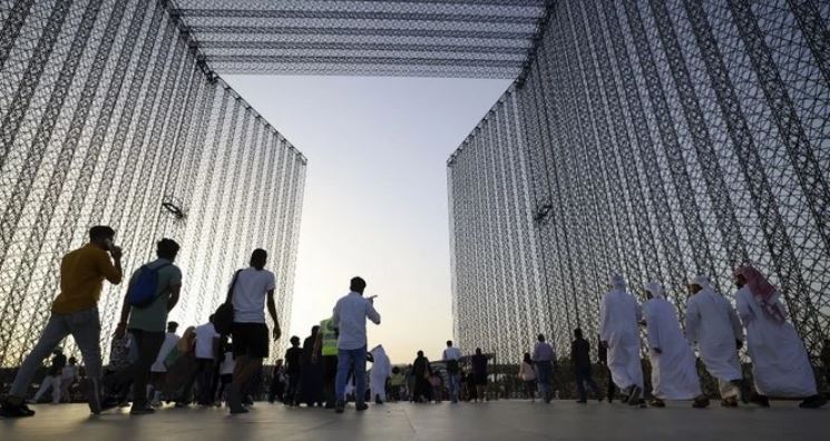 Expo City Dubai welcomed its first visitors on Thursday for an early look at two of its attractions, ahead of its official opening on Oct. 1. (File/AFP)
