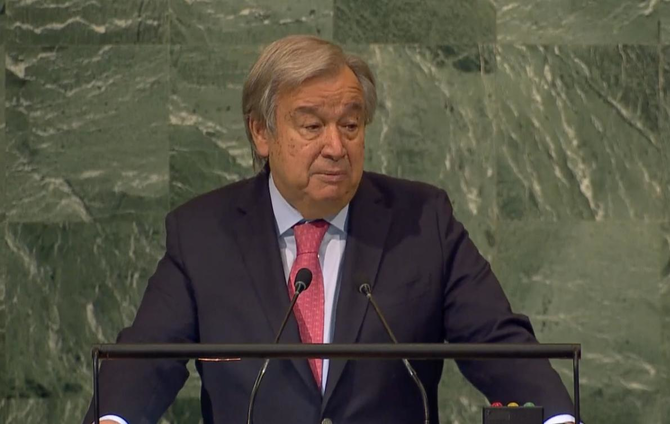 Antonio Guterres delivered his “state of the world” speech at Tuesday’s opening of the annual high-level global gathering. (Screenshot/UNTV)