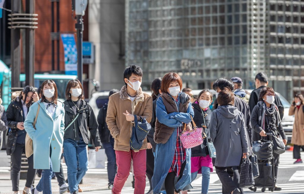 The seventh wave of novel coronavirus infections in Japan has passed its peak is increasing. (Shutterstock) 