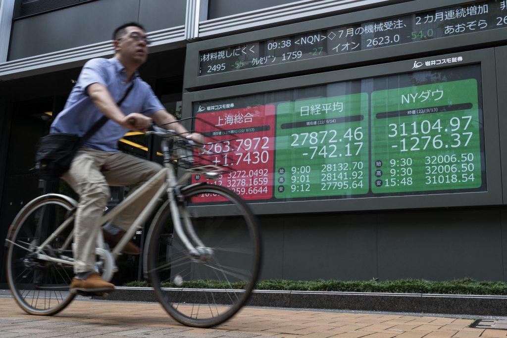 The benchmark Nikkei 225 index lost 0.32 percent, or 86.60 points, to 27,345.24. (AFP)