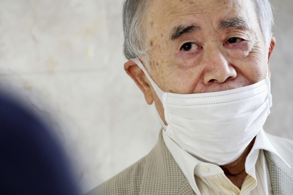 Tsuguhiko Kadokawa was charged on Oct. 4, 2022 with bribing a former Tokyo Olympics organizing committee member. (File photo/Kyodo News via AP)
