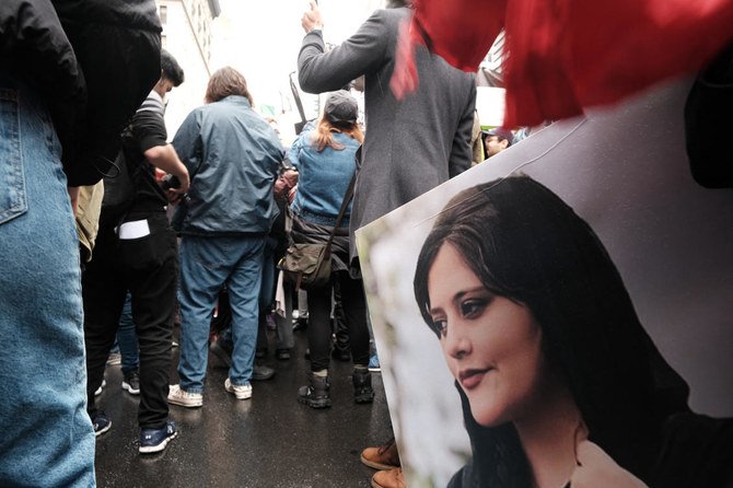 Social media reports and rights group Amnesty International have said Sarina Esmaeilzadeh was killed by security forces when she was struck with batons on the head during protests over the death of 22-year-old Mahsa Amini in morality police custody. (File/AFP)