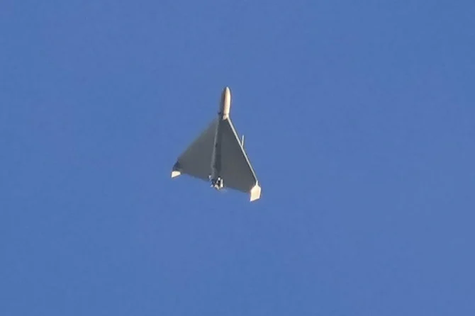 Iran and its proxies in Lebanon, Syria, Iraq and Yemen have threatened Israel with the same delta-shaped, low-flying Shahed drones now exploding in Kyiv. (File/AFP)