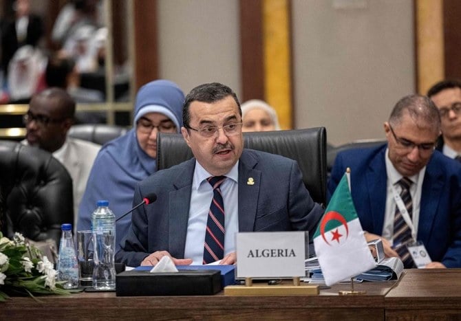 Algeria’s Energy Minister Mohamed Arkab attends the opening session of the 24th ministerial meeting of the Gas Exporting Countries Forum (GECF), Cairo, Egypt, Oct. 25, 2022. (AFP)