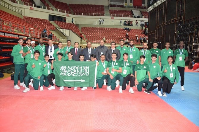 The Saudi karate team ended its participation at the 12th World Junior and U21 Karate Championships in Konya, Turkiye with three gold medals and two silver medals. (Supplied)