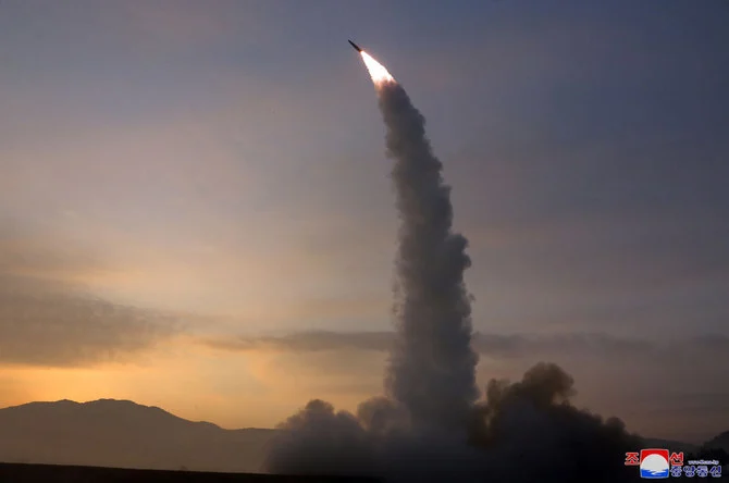 A Hokkaido missile launch training test by the Korean People's Army Tactical Nuclear Operation Unit. (AFP)