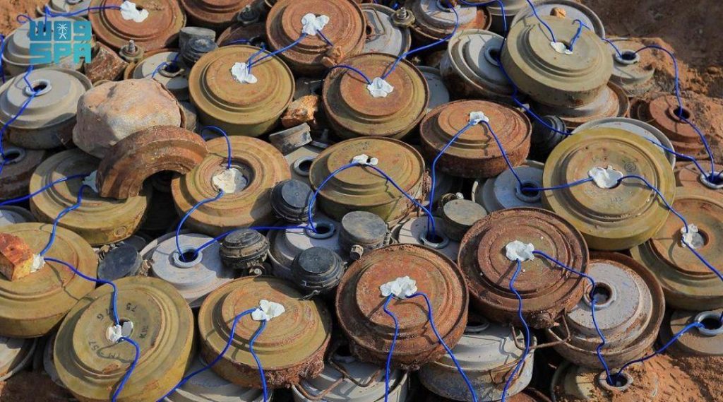 The king Salman humanitarian aid and relief center dismantles 947 mines. (SPA)