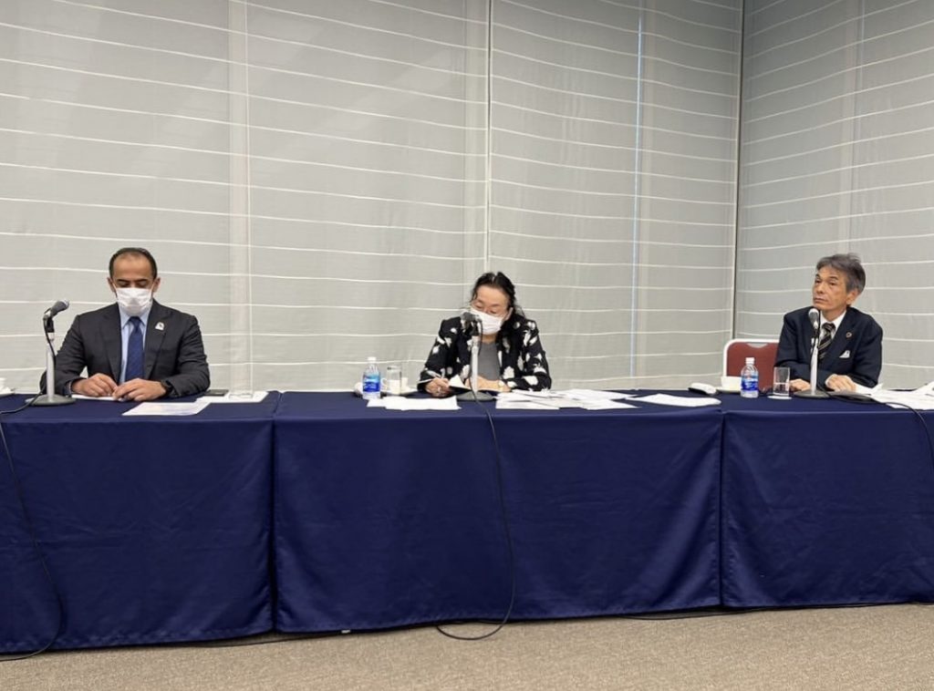 UAE ambassador to Japan Shihab Ahmed Al-Faheem at the Japan Center for Economics and Society (KKC). (Instagram/@uaeembtokyo)