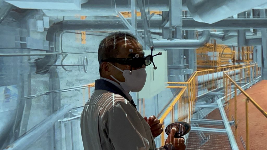 virtual reality system that shows how robots are being operated inside the crippled Fukushima Daiichi nuclear reactor. (ANJ)