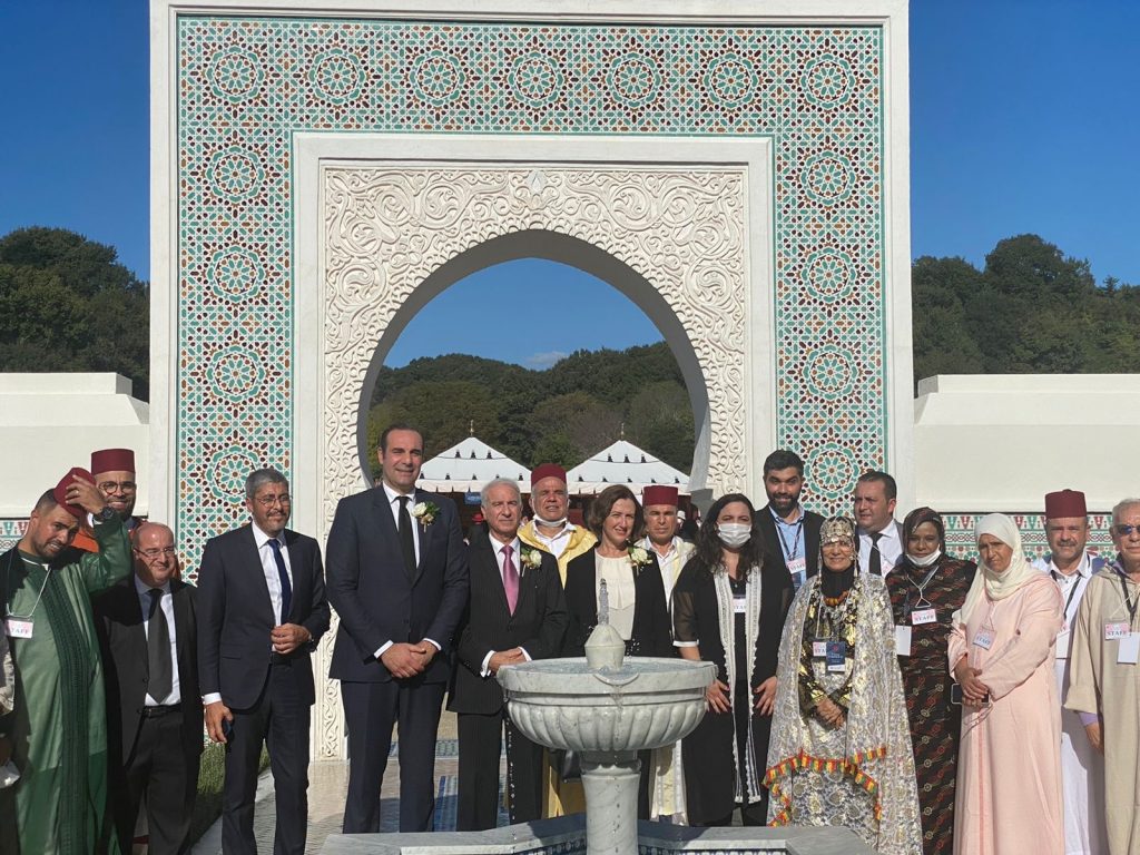 The Moroccan Garden, a symbol of friendship between the Kingdom of Morocco and Gifu Prefecture, was unveiled after a major renovation. (ANJ)
