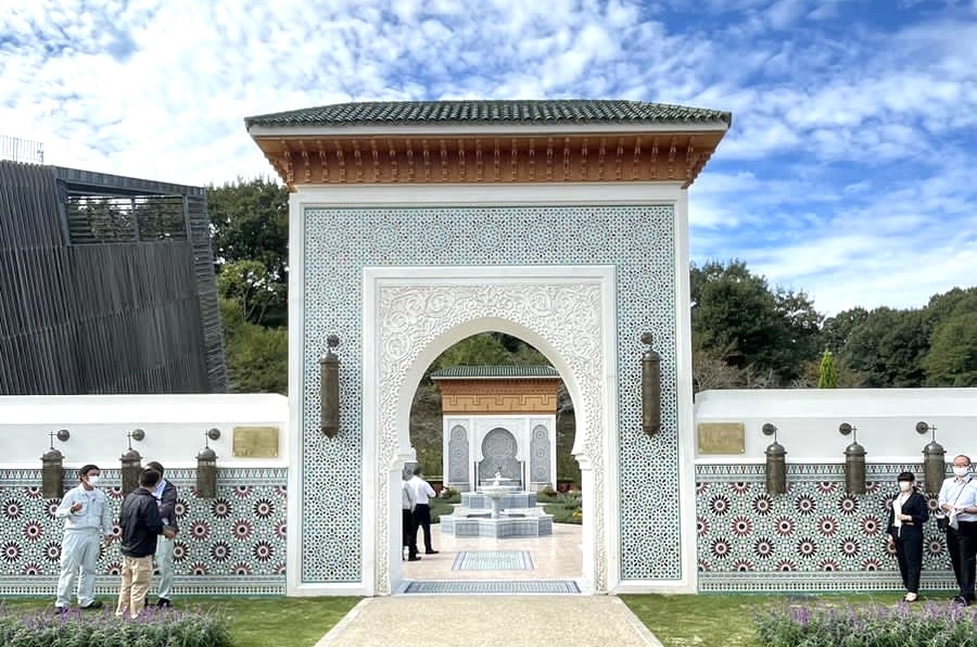 The Moroccan Garden, a symbol of friendship between the Kingdom of Morocco and Gifu Prefecture, was unveiled after a major renovation. (ANJ)