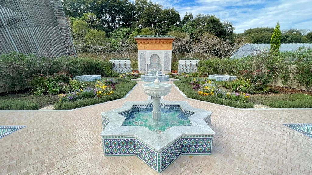 The Moroccan Garden, a symbol of friendship between the Kingdom of Morocco and Gifu Prefecture, was unveiled after a major renovation. (ANJ)