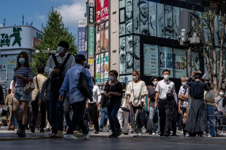 Japan confirmed 35,644 new cases of novel coronavirus infection Saturday. (AFP)