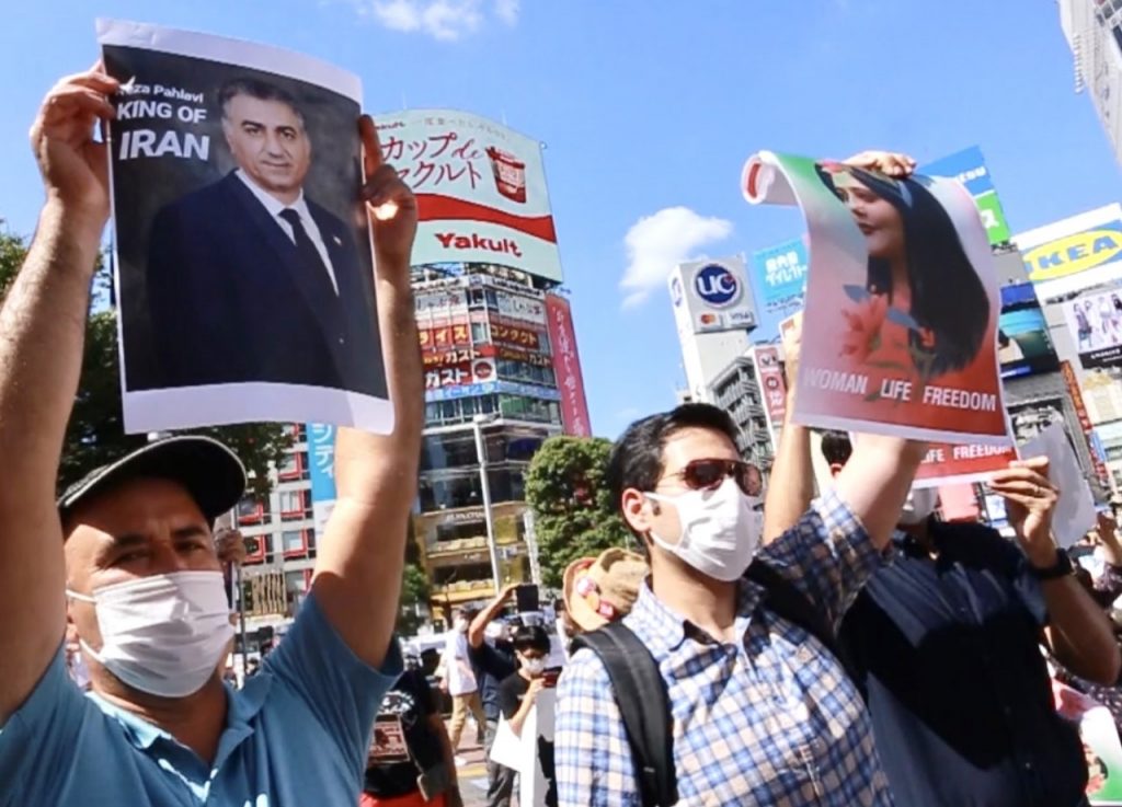 In the crowded and popular Shibuya Scramble Square Central Tokyo, close to a 100 Iranians and activists from different organizations gathered to show their support and demanded freedom for all women in Iran. (ANJ)