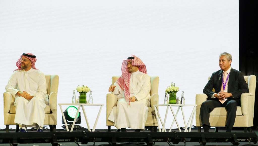 Faisal Bafarat, CEO of the General Entertainment Authority; Dr. Essam Bukhary, Editor-in-Chief of Manga Arabia, Shoichiro Ishiwatari, Senior Producer of Dentsu Inc.