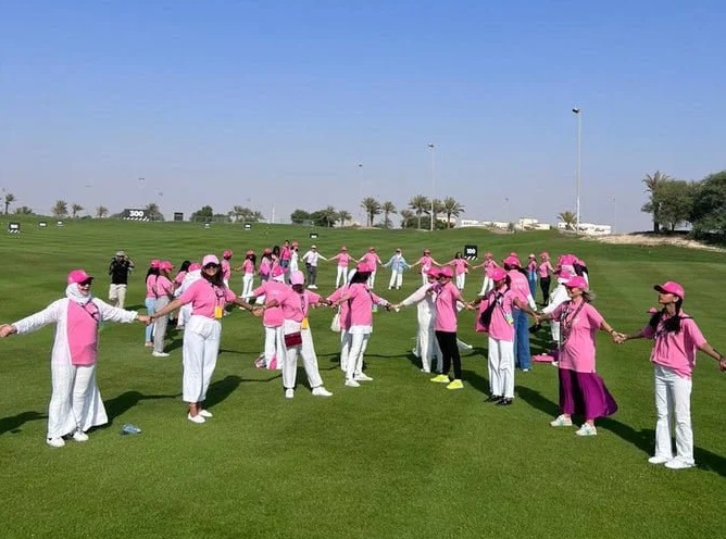 Earlier this month, a group of women launched the “Pink Walk” at King Abdullah Economic City (KAEC) in Rabigh to raise awareness on breast cancer. (Supplied)