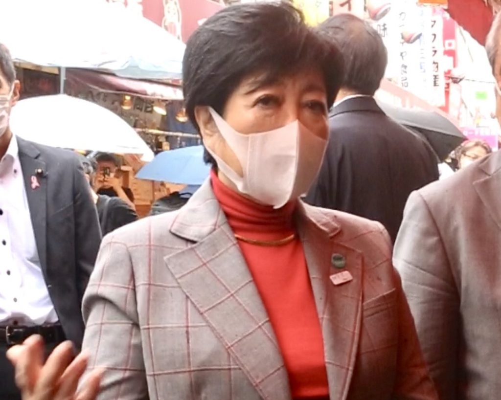 Tokyo Governor KOIKE Yuriko talks to Arab News Japan during a recent inspection visit to Ueno district in the Japanese capital. (ANJ) 