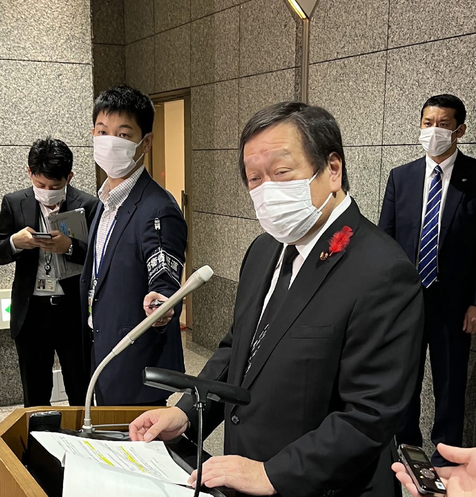 Japan defense minister promotes the use of environmentally friendly defense equipment. (AFP)