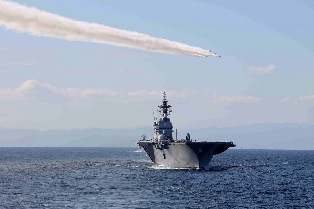 Based on information gathered by MSDF patrol aircraft, each naval vessel searched for people in need of help in the areas to which they were assigned. (AFP)