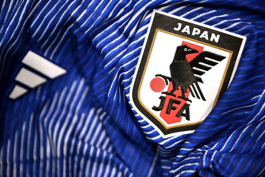 The Samurai Blue’s uniform features the ‘orizuru’ papers. (AFP)