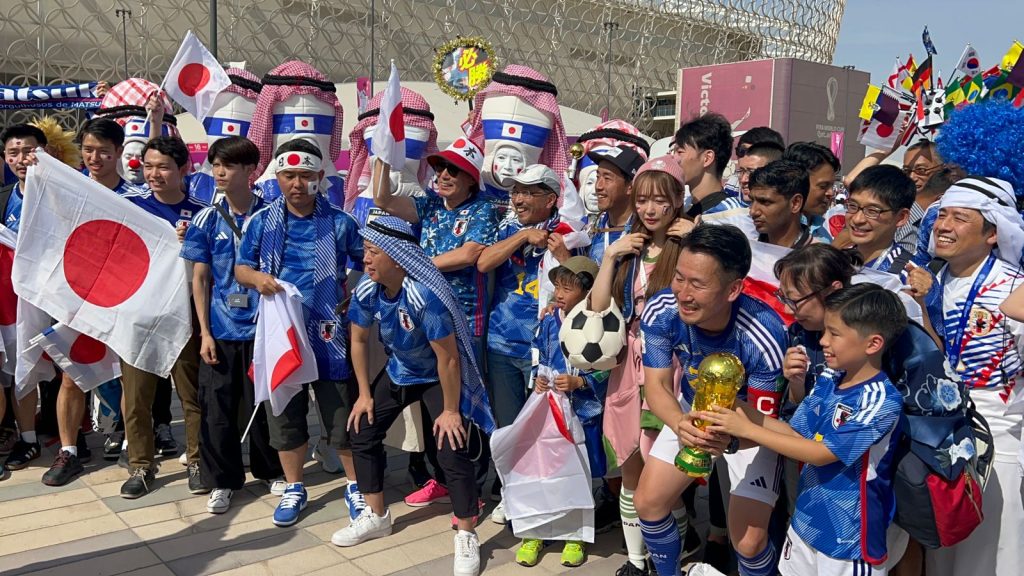 Japanese fans turned up in large numbers to support their country in their match against Costa Rica. (ANJ)  