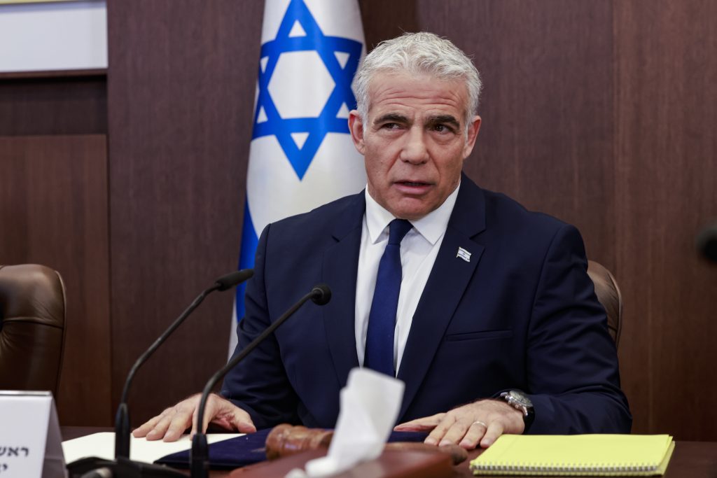 Israel’s outgoing Prime Minister Yair Lapid. (File/EPA)
