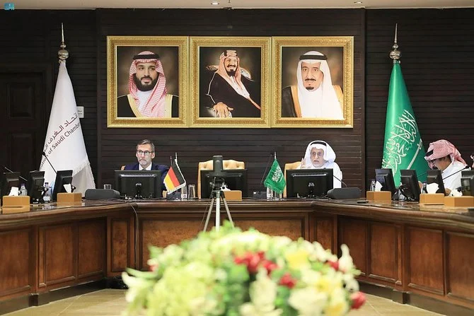 Heads of the Saudi-German Business Forum in Riyadh. (SPA)