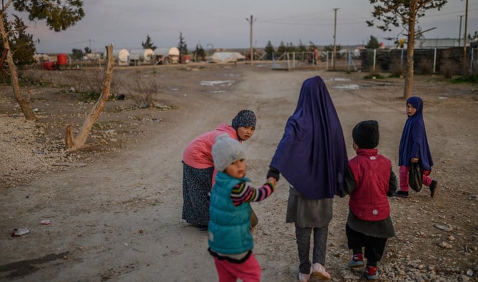 Al-Hol is the largest camp for displaced people who fled after Kurdish-led forces backed by a US-led coalition dislodged Daesh fighters from their last scrap of territory in Syria in 2019. (AFP/File)