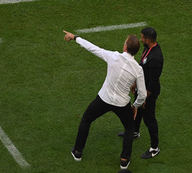 Saudi Arabia stunned Lionel Messi’s Argentina on Tuesday, beating the two-time winners 2-1 in one of the biggest upsets in World Cup history. (AN Photo/Basheer Saleh)