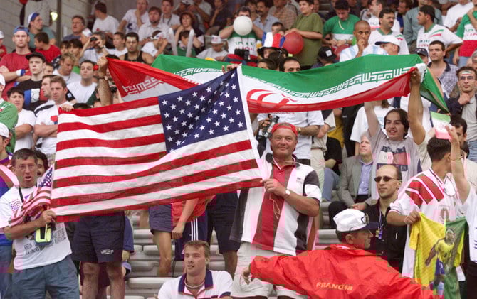 Diplomatic foes the US and Iran face off on the pitch at the World Cup on Tuesday in a match that some Iranians fear may see clashes with pro-government fans. (File/AFP)