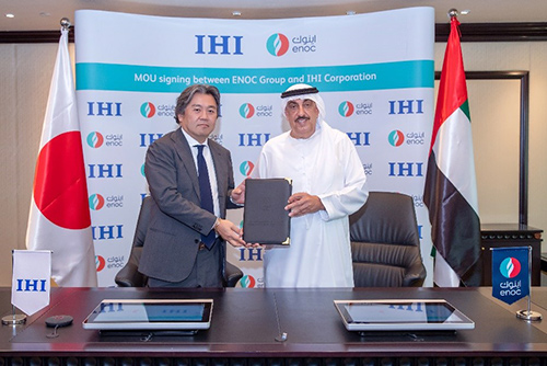 IHI and ENOC Group signed an MoU to explore green ammonia production and sales in UAE.