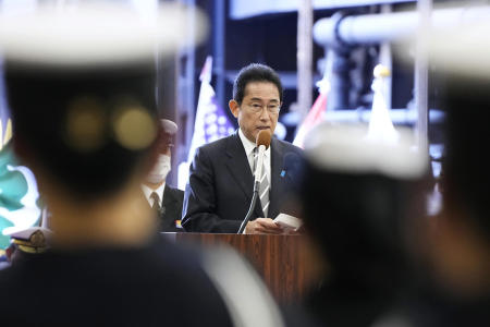 Japanese Prime Minister KISHIDA Fumio delayed his departure for a trip to Southeast Asia, initially set for Friday, to early Saturday morning to replace Justice Minister Yasuhiro Hanashi. (AP)