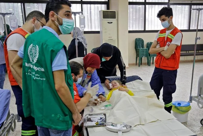 Over a quarter of Lebanon’s more than 400 recorded cases are from Bebnine, where people resort to unsafe water sources as the state fails to provide clean water. (AFP)