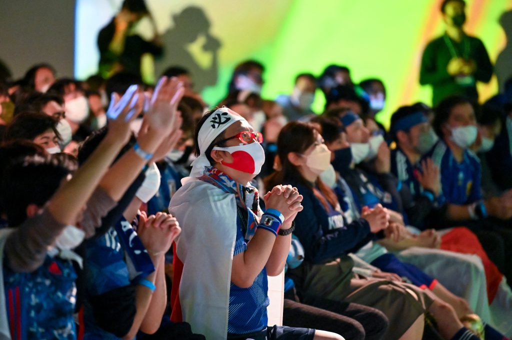 Fans of both sides chanted throughout the match, and Japanese supporters shouted 