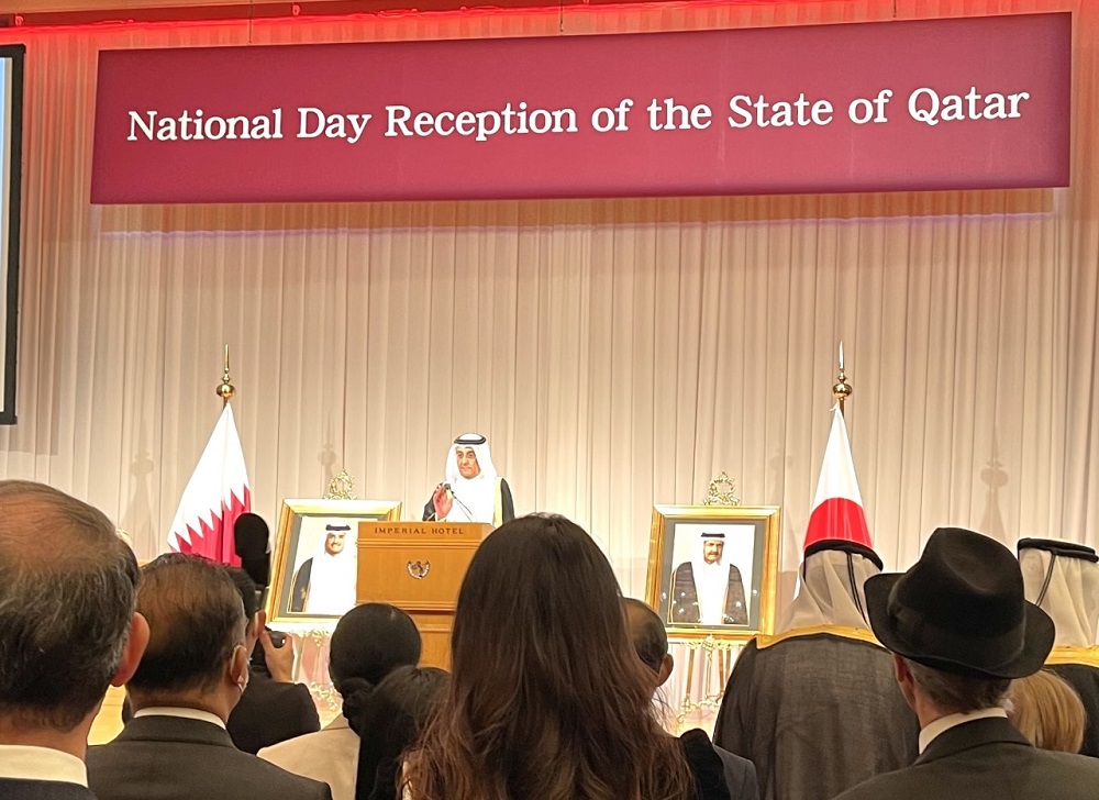 Qatar Ambassador to Japan Hassan Al-Emadi hosted a reception in Tokyo on Thursday to celebrate his country’s National Day. (ANJ)