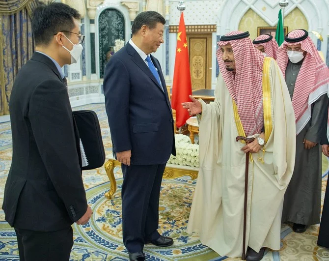 Saudi Arabia’s King Salman received China’s President Xi Jinping in Riyadh. (SPA)