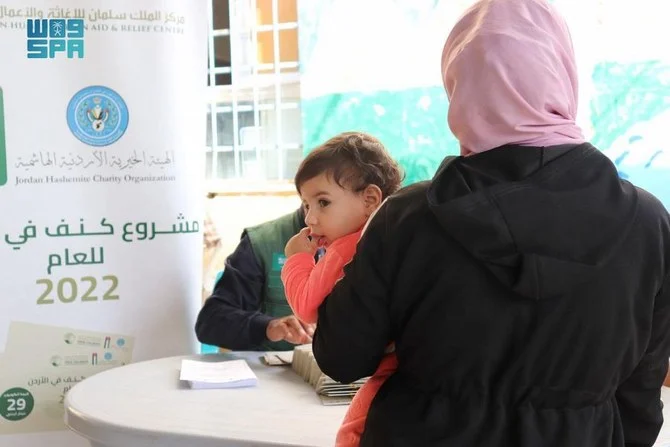 KSRelief distributed winter clothes to families in-need from the refugee and Jordanian community in Amman. (SPA)