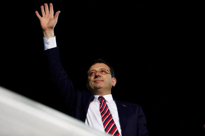 Istanbul mayor Ekrem Imamoglu was sentenced to two years and seven months in prison and handed a political ban. (Reuters)