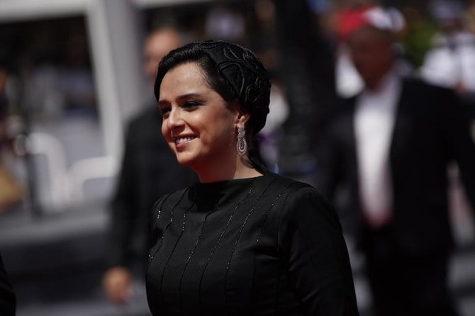 Taraneh Alidoosti poses for photographers upon arrival at the premiere of the film ‘Leila’s Brothers’ at the 75th international film festival, Cannes on May 25, 2022. (AP/File)