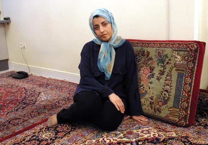 Narges Mohammadi was jailed for 6 years and sentenced to 74 lashes after a 5-minute court hearing. (File/AFP)