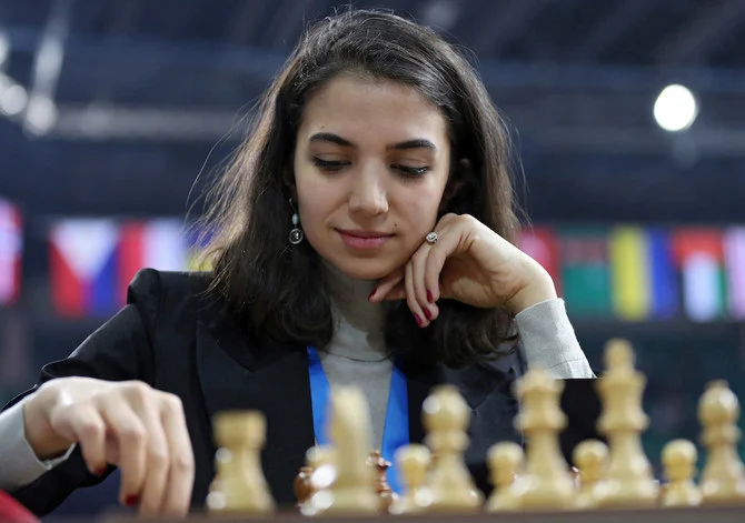 Khadem has previously espoused anti-regime views, including defending a fellow Iranian chess player who was forced to forfeit against Israeli opponents (Reuters)