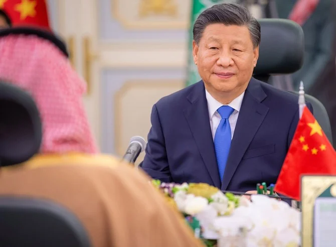 Saudi Crown Prince Mohammed bin Salman received China’s President Xi Jinping in Riyadh. (SPA)