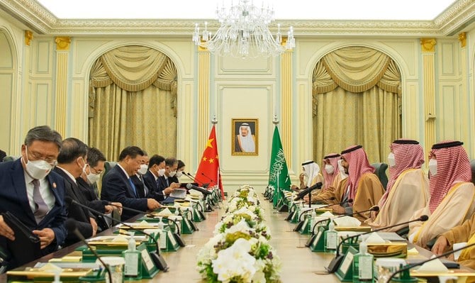 Saudi Crown Prince Mohammed bin Salman received China’s President Xi Jinping in Riyadh. (SPA)