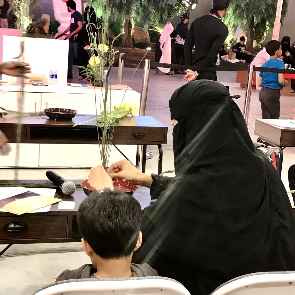 Participants in a workshop at Anime Town Japan, the Boulevard World Zone operated by Riyadh Season 2022. (ANJP Photo)