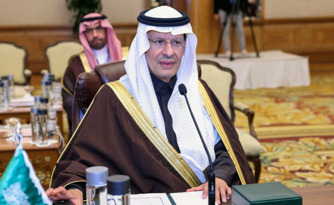 Saudi Energy Minister Abdulaziz bin Salman attends the 109th meeting of OAPEC in Kuwait City. (File/AFP)