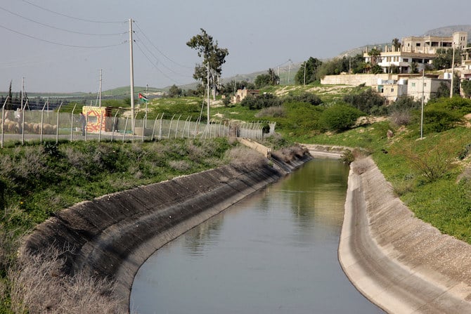 A general view shows a stretch of the King Abdullah Canal near the Jordanian border town of Shuna Shamalia. (File/AFP)