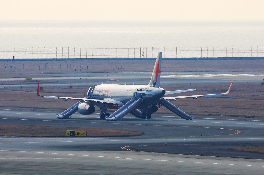 Jetstar Japan plane made an emergency landing at Chubu Centrair International Airport in central Japan. (AFP)