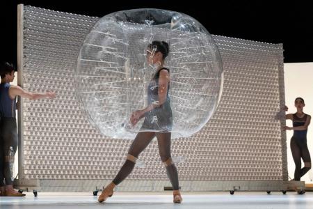 This photo taken on January 7, 2023 shows performers taking part in the dress rehearsal for the 