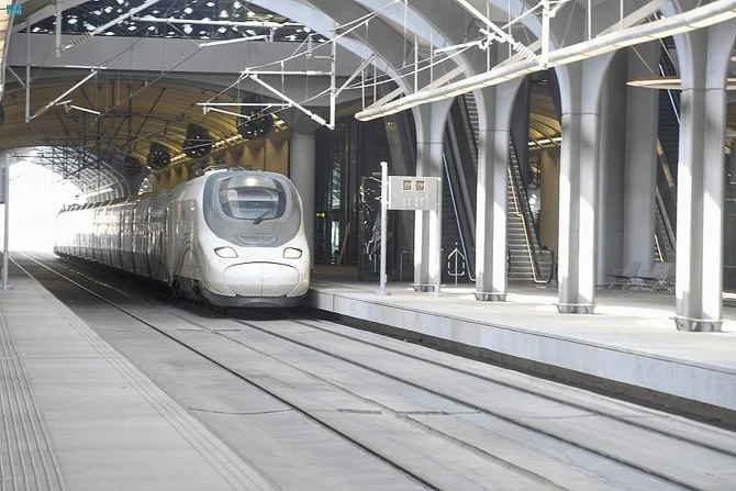 32 females have been qualified from the Haramain Express Train Leaders Program by the Saudi Railway Company. (SPA)